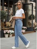 Dámské modré džíny s vysokým pasem FashionStreet UY2892