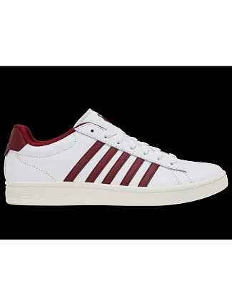 Tenisky K-swiss COURT TIEBREAK II WHITE/TIBETAN RED/SNOW WHITE-M (04413-152-M)