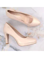 Sergio Leone W SK53N béžové lodičky na platformě a podpatku