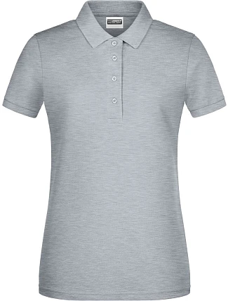 Daiber 8009 Dámské piqué polo z bio bavlny 02.8009 grey heather Daiber 8009 Dámské piqué polo z bio bavlny 02.8009 grey heather