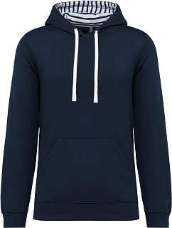 Kariban K 4013 Unisex mikina s kapucí 20.K013 navy/mariniere