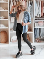 Dámské voskované legíny s vysokým pasem NIVANA black FashionStreet UY2295