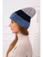 Fleecová čepice Bojana K265 denim+modrá+světle šedá Fleecová čepice Bojana K265 denim+modrá+světle šedá