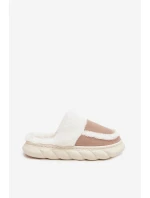 Dámské pantofle na tlusté podrážce s kožešinou Vinceza 19952 Béžové Dámské pantofle na tlusté podrážce s kožešinou Vinceza 19952 Béžové