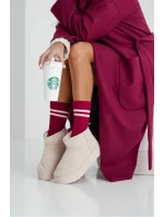 Dámské ponožky Cop s proužky – bordó