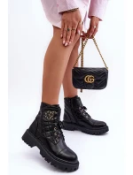 Dámské boty Workery s ozdobou černou Toye