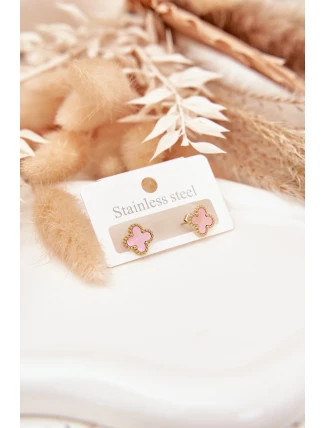 Náušnice z nerezové oceli zlatavě růžové Náušnice z nerezové oceli zlatavě růžové