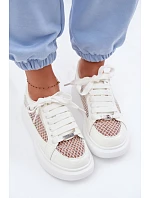 Kožené Dámské Tenisky S Dekorací GOE TT2N4010 Bílé