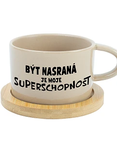 BÝT NASRANÁ JE MOJE SUPERSCHOPNOST - krémový hrníček makronka 200 ml