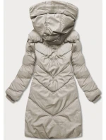 Lehká dámská zimní bunda (5m735-62) béžová - Goodlooking