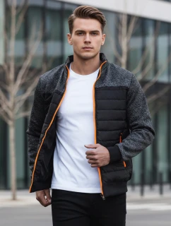 Pánská přechodná prošívaná bunda černá FashionStreet TX4395