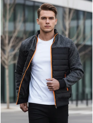 Pánská přechodná prošívaná bunda černá FashionStreet TX4395