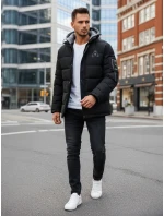 Pánská zimní bunda s kapucí černá FashionStreet TX5091