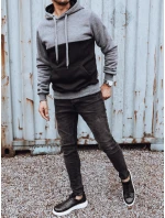 Pánská tmavě šedá mikina FashionStreet BX5798