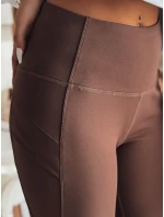 Dámské legíny s vysokým pasem FLEXION světle hnědé FashionStreet UY2341