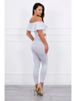 Sada s volánky světle šedá