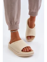 Dámské sandály na platformě Big Star NN274A034 béžové