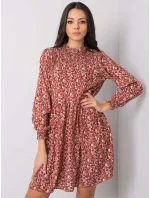 Šaty D50016F30263A tmavě oranžová