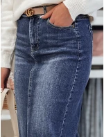 Džínová midi sukně s rozparkem MERITTA navy blue FashionStreet CY0482