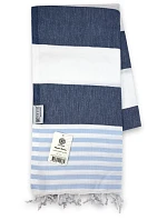 The One Towelling Hamam Marine Hamam ručník "Marine" 48.1046 navy/light blue The One Towelling Hamam Marine Hamam ručník "Marine" 48.1046 navy/light blue