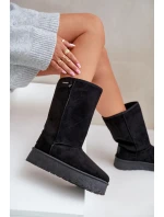 Vysoké Sněhule Na Platformě Big Star OO274895 Černé Vysoké Sněhule Na Platformě Big Star OO274895 Černé