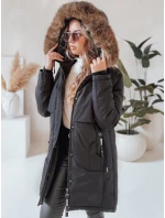 Dámská zimní bunda parka s kapucí černá FashionStreet TY5080