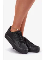 Dámské tenisky z ECO kůže na platformě Big Star – černé