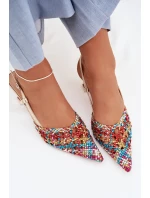 Dámské Plecione Sandály na podpatku vícebarevné Selinae