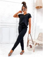 Černý dámský komplet se lnem (751) Černý dámský komplet se lnem (751)