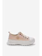 Dámské Tenisky Na Masivní Podešvi Big Star NN274127 Béžové