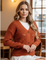 KNITVIA dámský svetr červený FashionStreet MY2420