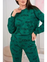 Sada s nápisy zelené barvy