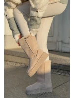 Vysoké Sněhule Na Platformě Big Star OO274894 Světle Béžové Vysoké Sněhule Na Platformě Big Star OO274894 Světle Béžové