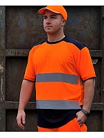 Yoko HVJ 400 Hi-Vis Tričko 79.J400 hi vis orange/navy