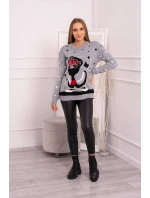 Svetr s Otcem Vánoc šedý Svetr s Otcem Vánoc šedý