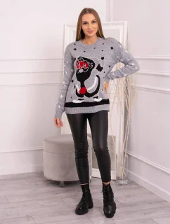 Svetr s Otcem Vánoc šedý