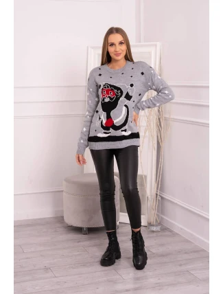 Svetr s Otcem Vánoc šedý Svetr s Otcem Vánoc šedý