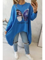 Oversize halenka s potiskem chrpy