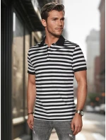 Pánská pruhovaná polokošile bílá FashionStreet PX0642 Pánská pruhovaná polokošile bílá FashionStreet PX0642