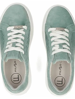 Dámské kožené polobotky ažurové zelené Filippo DP7520/26