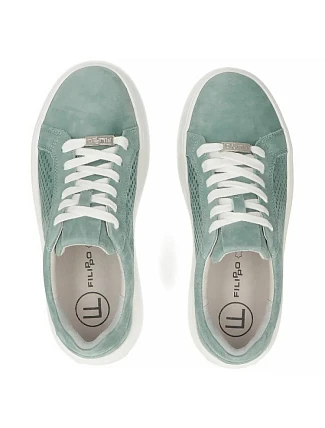 Dámské kožené polobotky ažurové zelené Filippo DP7520/26