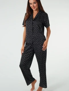 Italská móda Ria crêpe long barva:print/black