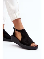 Zazoo 2914 Dámské sandály z semiše Černé Zazoo 2914 Dámské sandály z semiše Černé