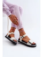 Dámské sandály na platformě Big Star NN274777 Bílé Dámské sandály na platformě Big Star NN274777 Bílé