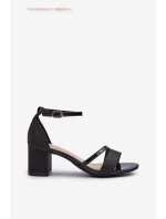 Dámské sandály na nízkém podpatku černé Ploemis Dámské sandály na nízkém podpatku černé Ploemis