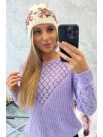 Dámská čepice Florence K350 ecru+red