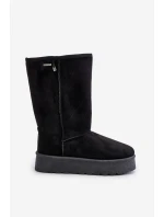 Vysoké Sněhule Na Platformě Big Star OO274895 Černé Vysoké Sněhule Na Platformě Big Star OO274895 Černé