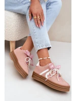 Dámské Tenisky Na Platformě S Ozdobami Růžové Vinness