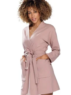 Dámský župan Pola pudrově růžový - Dkaren
