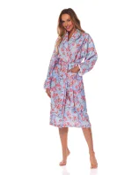 Dlouhý dámský župan L&L 2216 Fida S-2XL Dlouhý dámský župan L&L 2216 Fida S-2XL